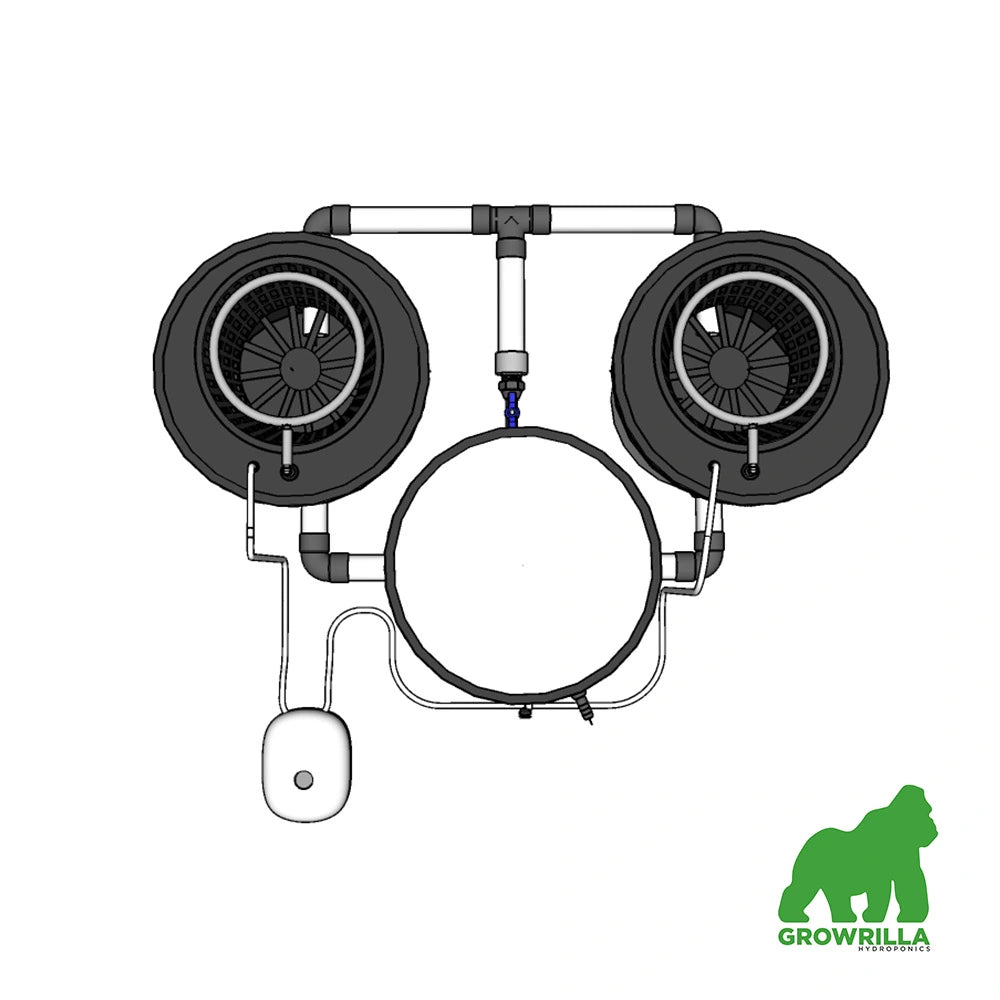 Sistema Idroponico RECIRCULATING OXY RING 2 Growrilla Hydroponics