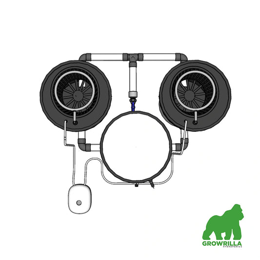Sistema Idroponico RECIRCULATING OXY RING 2 Growrilla Hydroponics